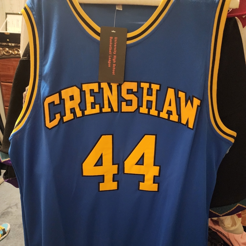 Blue Crenshaw Basketball Jersey - Picture 2 of 3